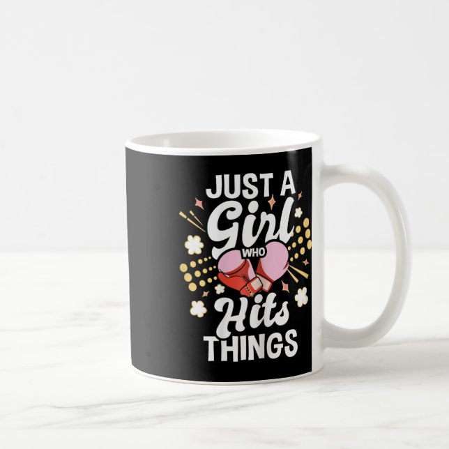 Caneca De Café Apenas Uma Menina Que Bate Nas Coisas - Kickboxer (Direita)