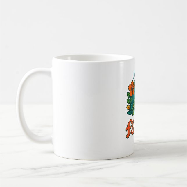 Caneca De Café Apenas vá com a Tartaruga do Fluxo (Esquerda)