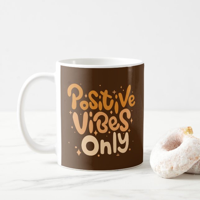 Caneca De Café Apenas Vibes Positivas (Com Donut)