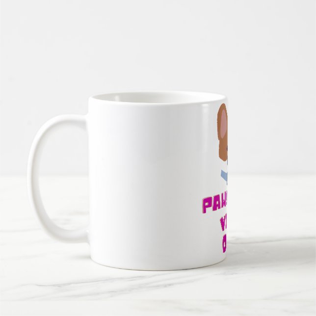 Caneca De Café Apenas Víblias Pawsitivas! (Esquerda)