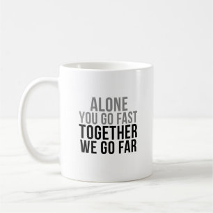 Caneca De Café Apenas você vai rapidamente junto nós vai distan