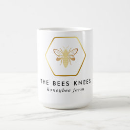 Caneca De Café Apicultor de Mel Dourado Moderno e Elegante