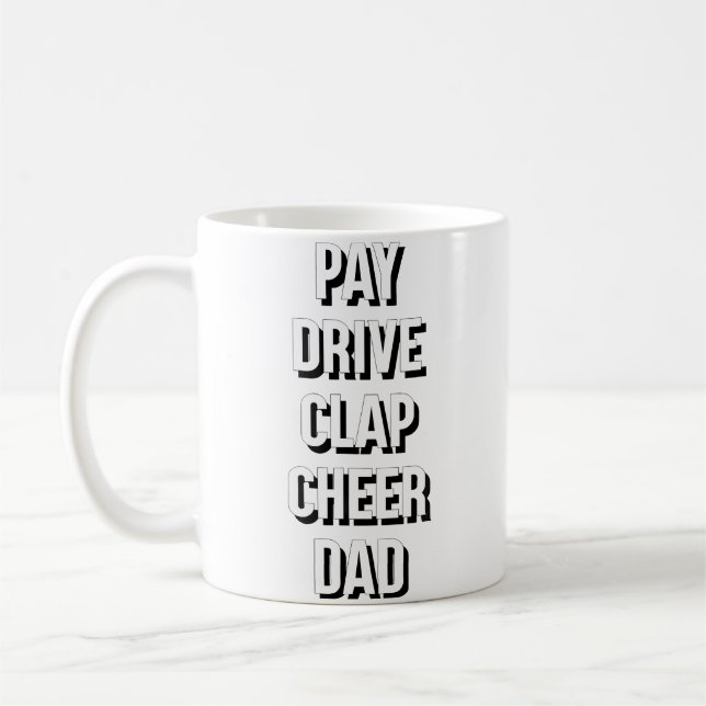 Caneca De Café Aplaudir Pai Pagar Dirigir Aplaudir Liderança de T (Esquerda)