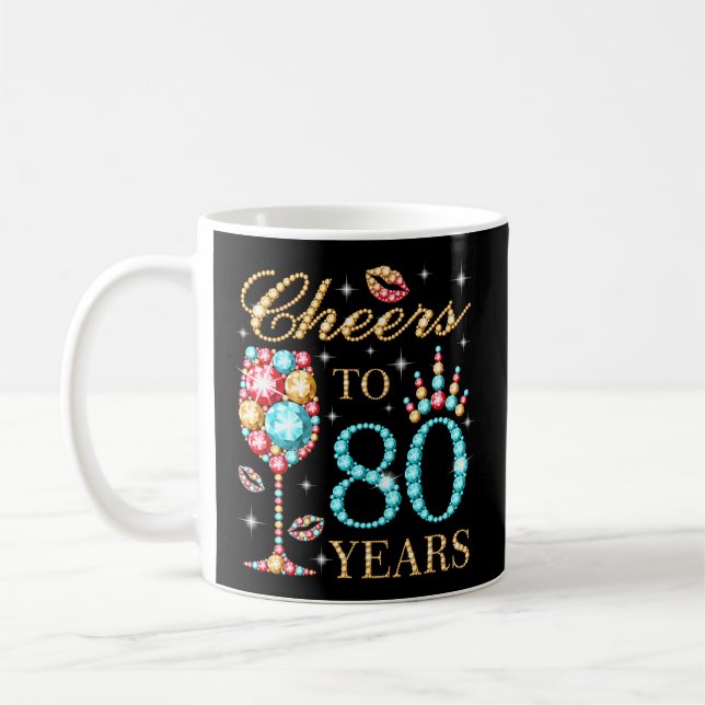 Caneca De Café Aplausos Até 80 Anos 80 80 (Esquerda)