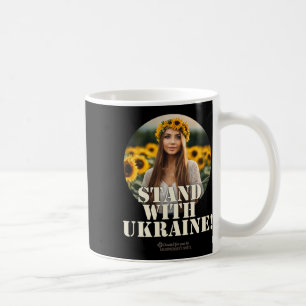 Caneca De Café Apoiador da Ucrânia Design Menina Campo Girassóis