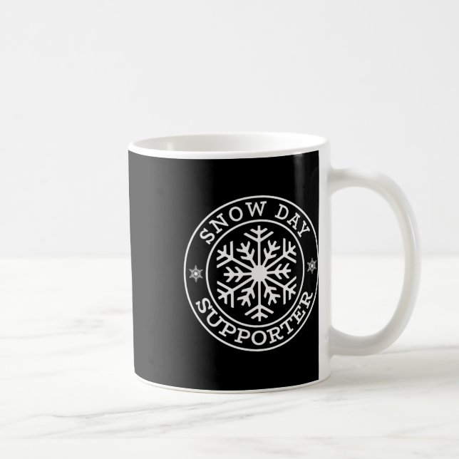 Caneca De Café Apoiador de Dia de Neve Engraçado Professor Aluno  (Direita)