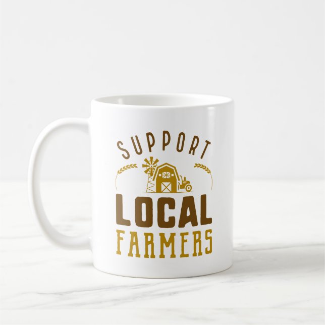 Caneca De Café Apoiar os agricultores locais (Esquerda)