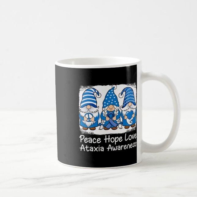 Caneca De Café Apoiar os gnomos com a consciência da Ataxia Azul  (Direita)