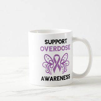 Caneca De Café Apoiar Superdose Faixa Roxa Conscientização sobre 