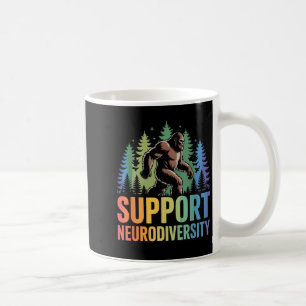 Caneca De Café Apoie a Neurodiversidade Engraçado Pé Grande Autis