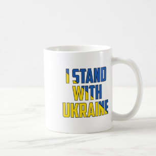 Caneca De Café Apoie a Ucrânia Eu Estou Com a Ucrânia Bandeiraucr