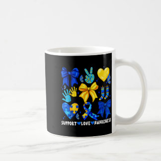 Caneca De Café Apoie amor conscientização 321 dia síndrome de dow