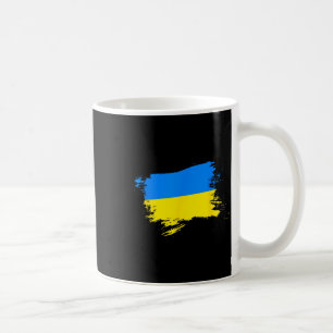 Caneca De Café Apoie Bandeira da Ucrânia Orgulho Ucraniano Coraçã