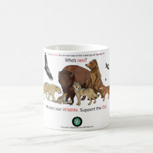 Caneca De Café Apoie o ato da espécie em vias de extinção