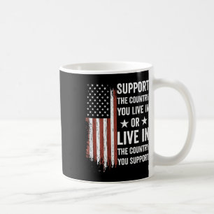 Caneca De Café Apoie O País Em Que Você Vive Bandeira Americana D
