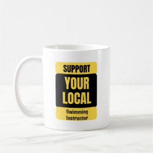 Caneca De Café Apoie o seu instrutor de natação local