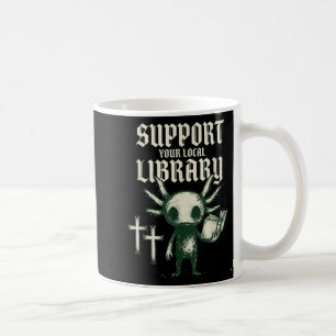 Caneca De Café Apoie o seu livro goth de biblioteca local