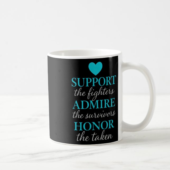 Caneca De Café Apoie Os Combatentes Admire A Honra Dos Sobreviven (Direita)