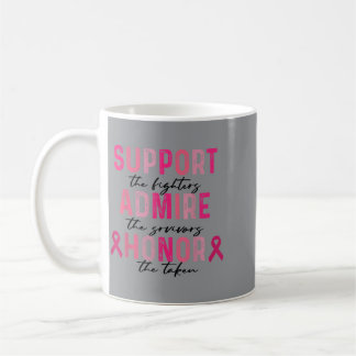 Caneca De Café Apoie Os Lutadores Admire Os Sobreviventes Honra