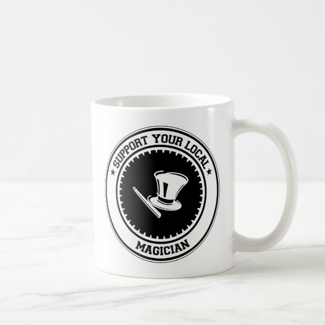 Caneca De Café Apoie seu mágico local (Direita)