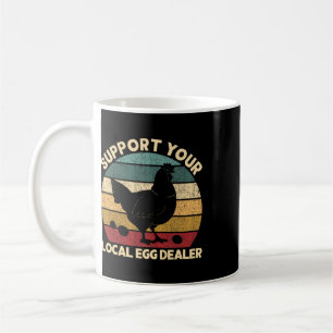 Caneca De Café Apoie Seu Negociante Local de Ovos Fazendeiro Fran