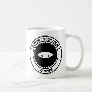 Caneca De Café Apoie seu vampiro local