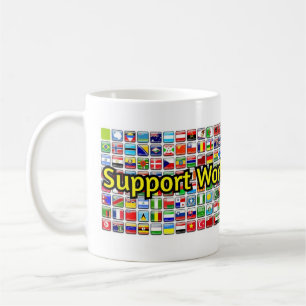 Caneca De Café Apoio à faixa de alfabetização mundial