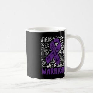 Caneca De Café Apoio à Família do Guerreiro Epilepsy Friso Roxo