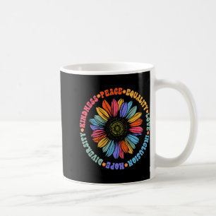 Caneca De Café Apoio à Paz Mundial Tipo de Roupa Floral de Girass