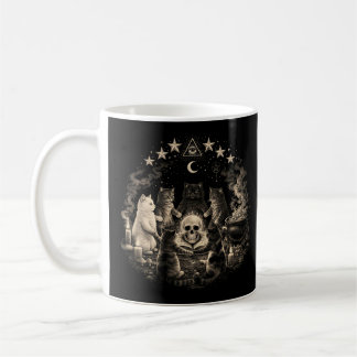 Caneca De Café Apoio à sua Irmandade de Bruxas Góticas Gatas Mági