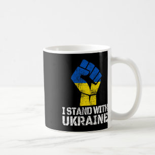 Caneca De Café Apoio à Ucrânia Eu Estou Com a Ucrânia Bandeira Uc