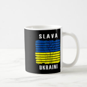 Caneca De Café Apoio à Ucrânia Slava Ukraini Camisa Vintage da Ba