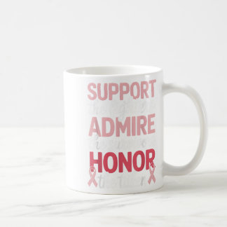 Caneca De Café Apoio ao cancer de mama Admire Honra Cancer A