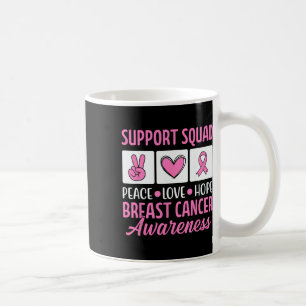Caneca De Café Apoio ao cancer de mama Esquadrão Para Guerreiros 