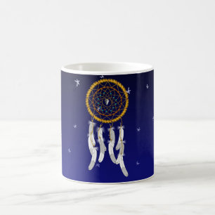 Caneca De Café Apoio de ioga em azul turquesa - Dreamcatcher