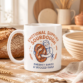 Caneca De Café Apoio Emocional Sourdough Presente Divertido para
