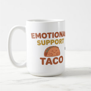 Caneca De Café Apoio Emocional Taco Divertido Retro Kawaii Confor