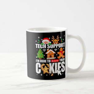 Caneca De Café Apoio Técnico Exclua Seus Cookies Homens Natal Fei