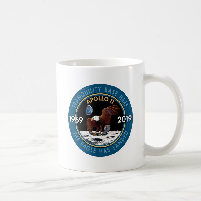 Caneca De Café Apollo 11 50º aniversário Missão Patch Insignia (Direita)
