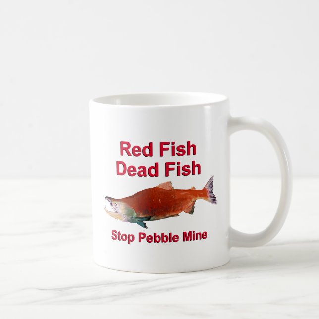 Caneca De Café Após o Salmão - Parar o Pebble Mine (Direita)