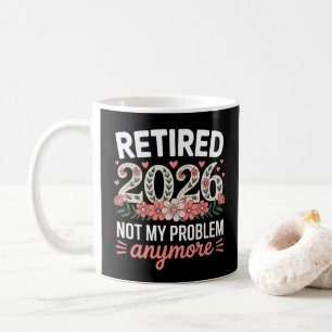 Caneca De Café Aposentada 2026 Não É Mais Meu Problema Floral Mul