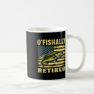 Caneca De Café Aposentado Oficialmente da Pesca O-fish-ally Peixe