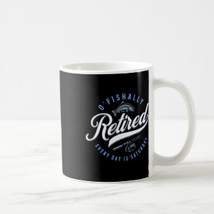 Caneca De Café Aposentado Oficialmente Engraçado de Pesca