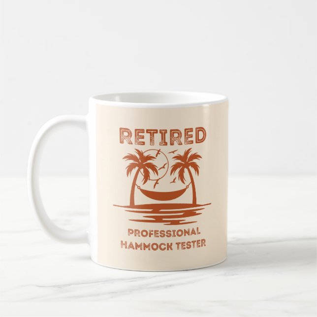 Caneca De Café Aposentado profissional Hammock Tester Engraçado A (Esquerda)
