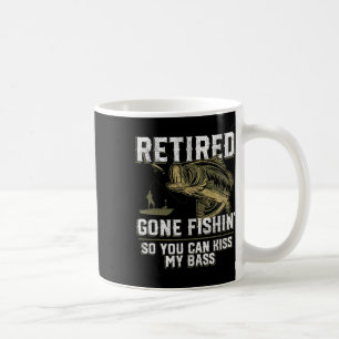 Caneca De Café Aposentado Se Foi Pescar Engraçado Byss Pescaria P