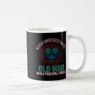 Caneca De Café Aposentadoria de pickleball retrô vintage pai engr