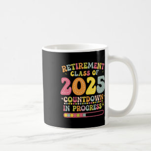 Caneca De Café Aposentadoria Groovy Cl De 2025 Contagem Regressiv