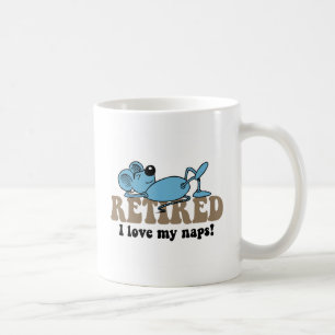 Caneca De Café Aposentadoria napping do rato engraçado