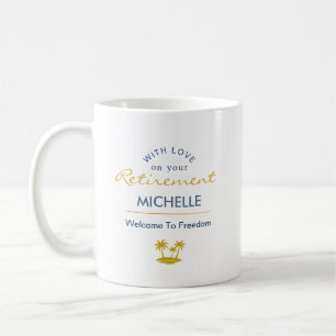Caneca De Café Aposentadoria Personalizada Bem-vindo à Liberdade