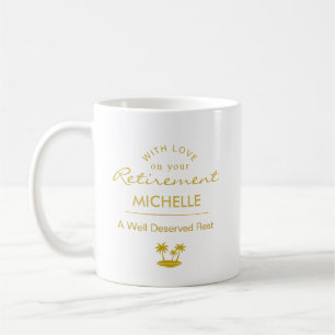 Caneca De Café Aposentadoria Personalizada Um Descanso Bem Mereci